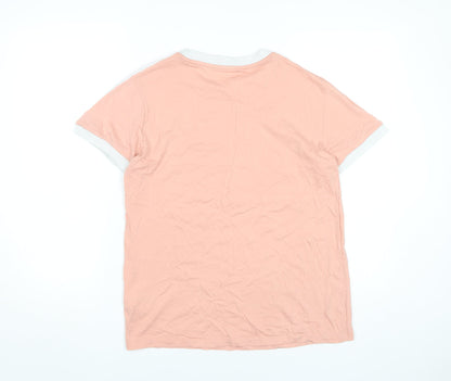 Womens UK Size 10 adidas Pink Ringer T-Shirt