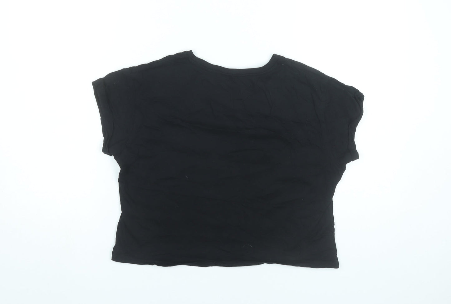 915 Generation Girls Black Cropped Malibu California T-Shirt 14-15 Years