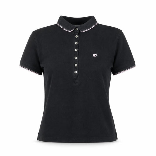 Giordano Women’s Black Polo Shirt M Cotton Stretch Casual