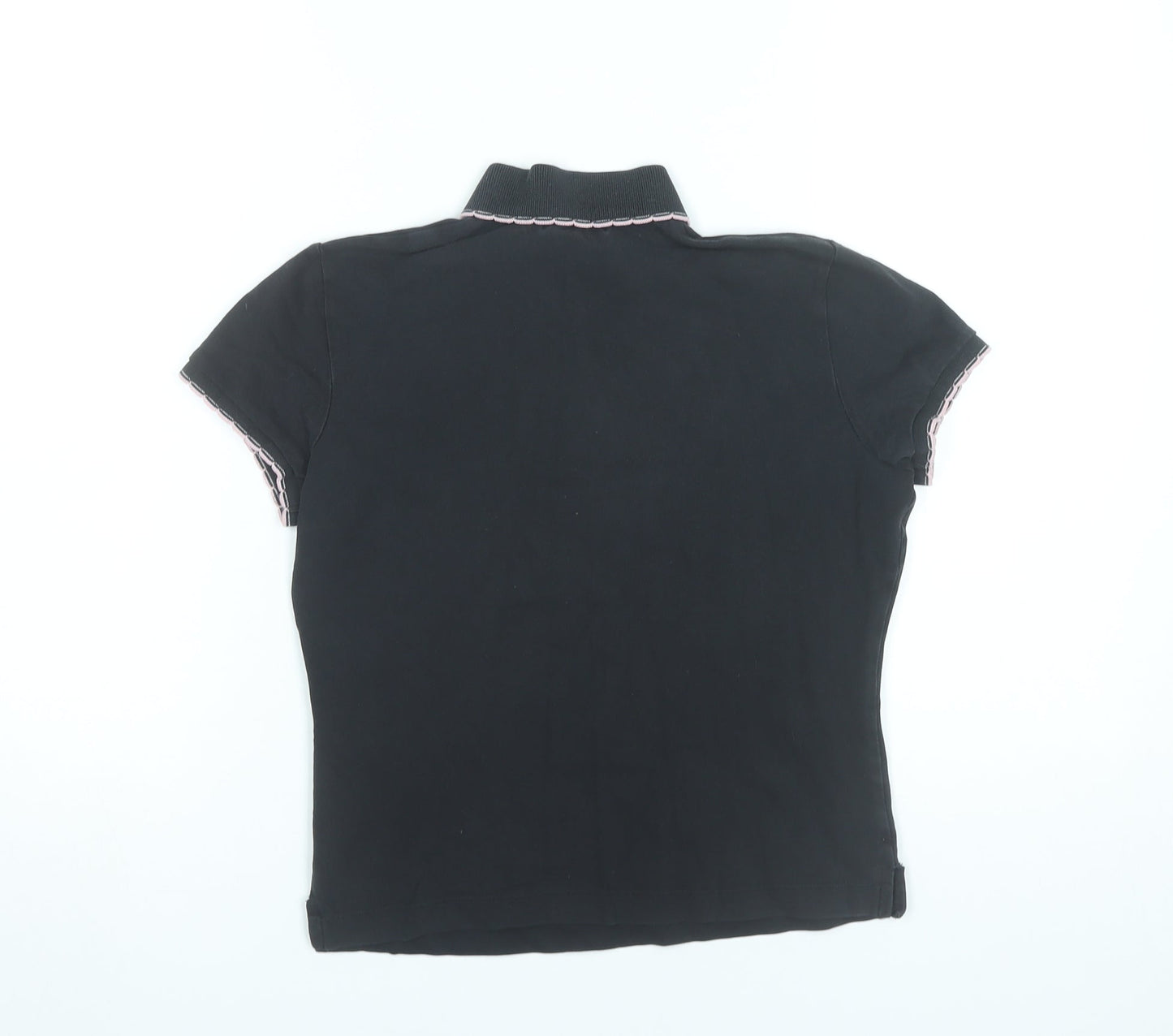 Giordano Women’s Black Polo Shirt M Cotton Stretch Casual