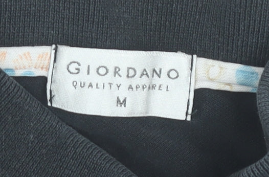 Giordano Women’s Black Polo Shirt M Cotton Stretch Casual