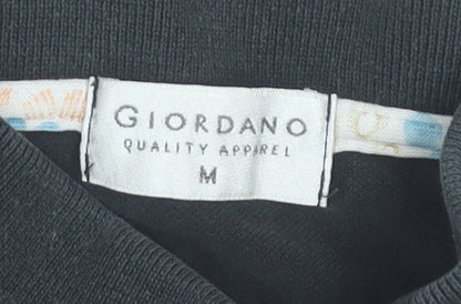 Giordano Women’s Black Polo Shirt M Cotton Stretch Casual