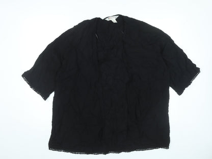 Womens UK Size S H&M Black Kimono Blouse