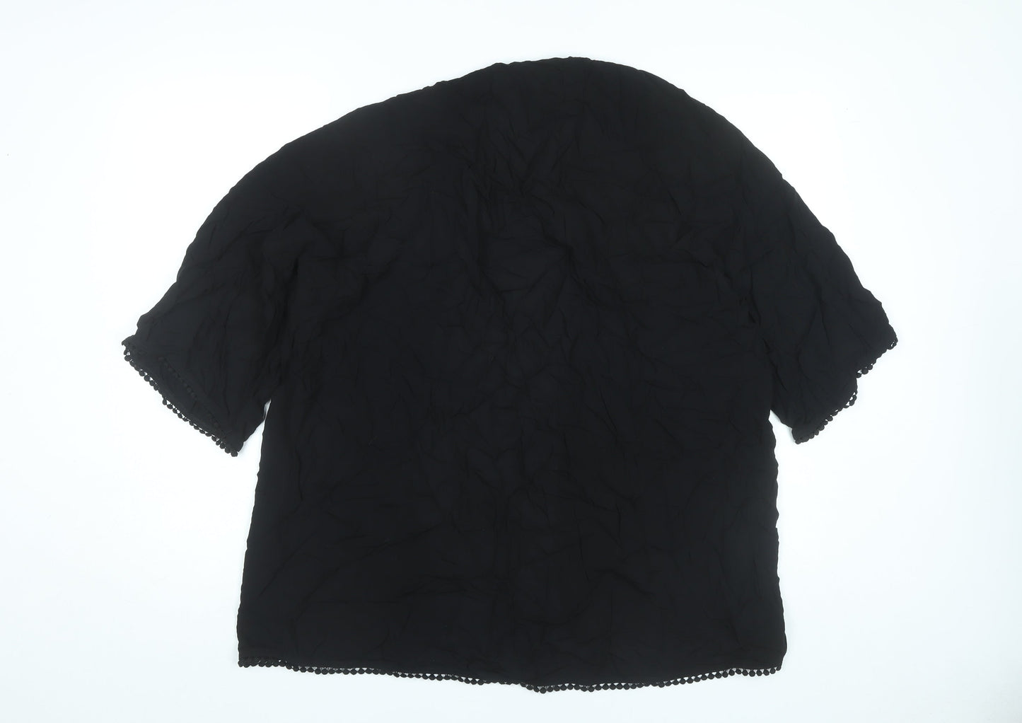 Womens UK Size S H&M Black Kimono Blouse