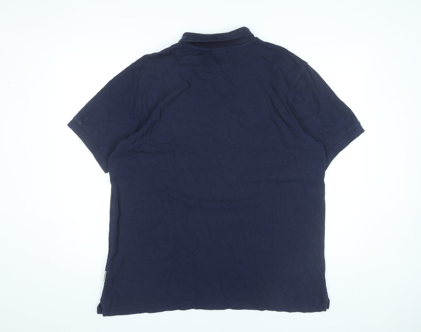 Franklin & Marshall Men’s Blue Polo Shirt L Cotton Logo Casual