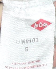 Lee Cooper Men’s Grey Red S Graphic Logo Raglan T-Shirt