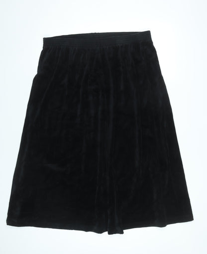 Damart Women’s Plus Size 22 Black A-Line Velvet Knee Skirt