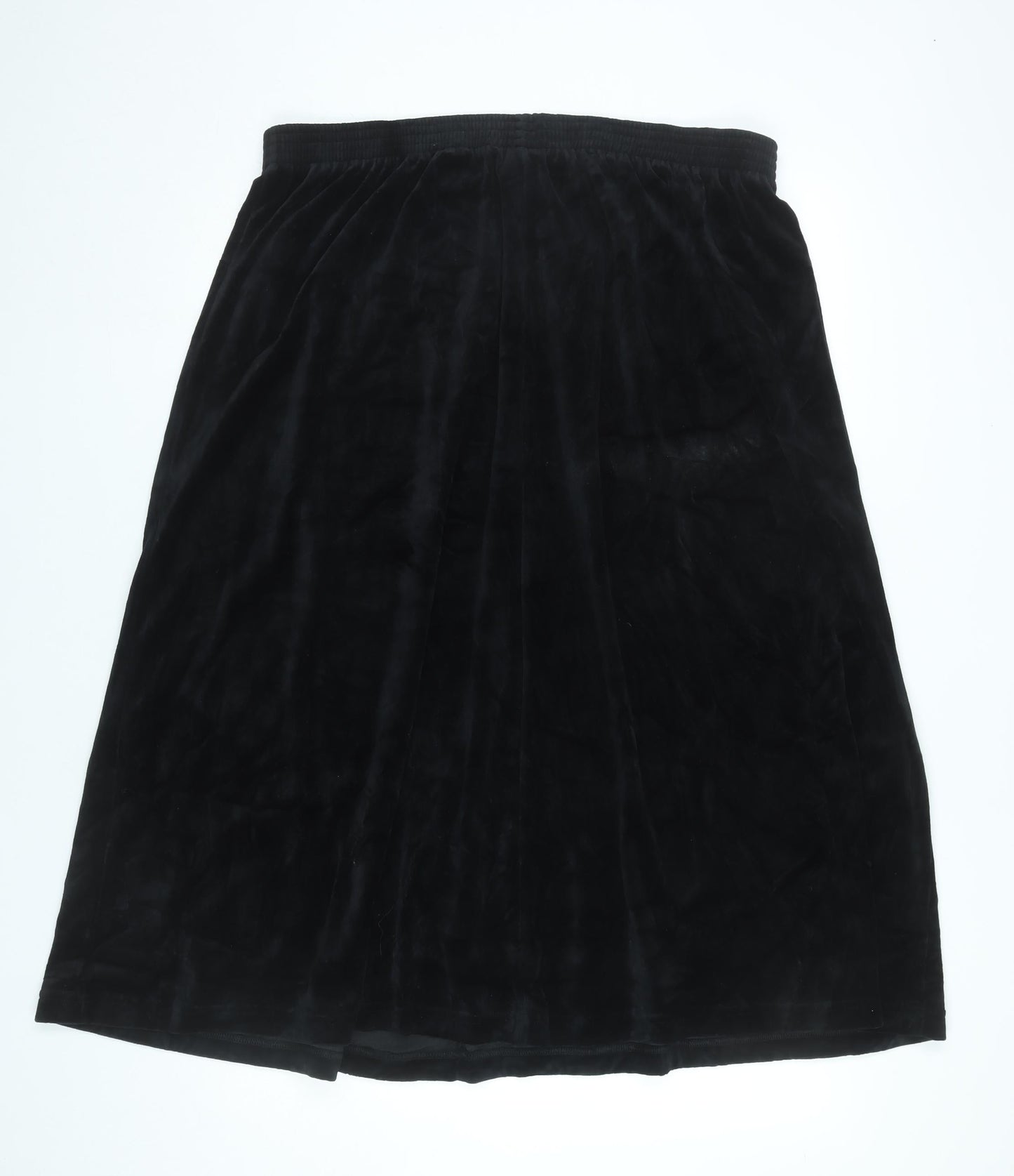 Damart Women’s Plus Size 22 Black A-Line Velvet Knee Skirt
