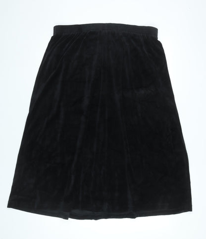 Damart Women’s Plus Size 22 Black A-Line Velvet Knee Skirt