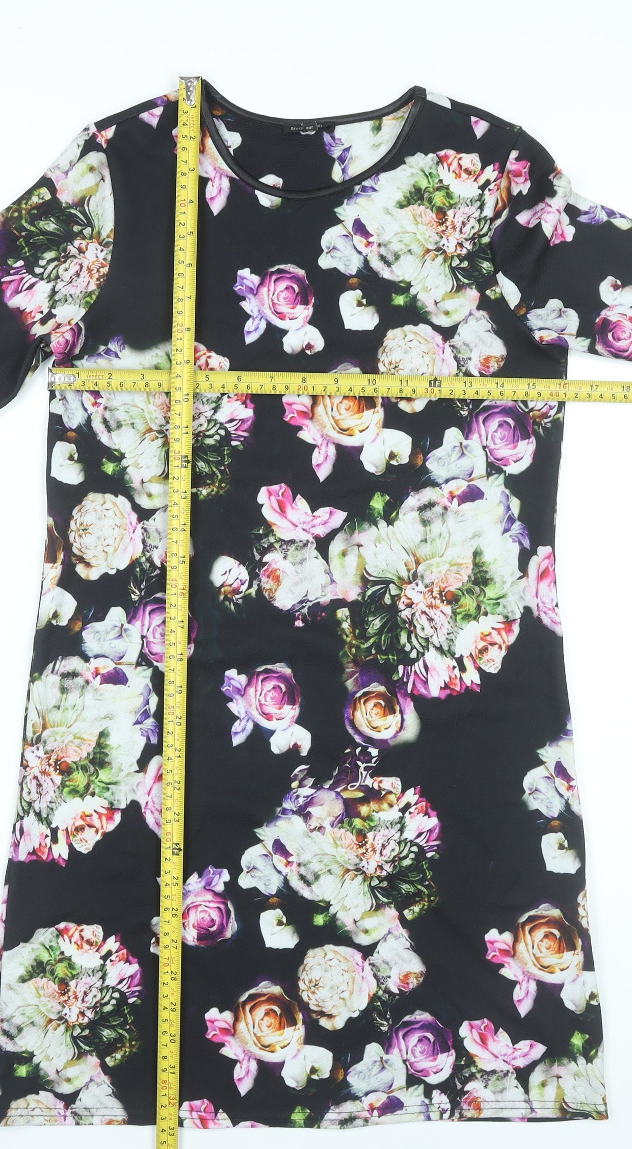 River Island Women’s Multicoloured Floral Shift Dress Size 6