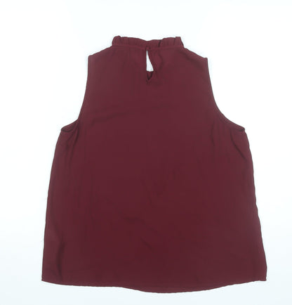 Womens UK Size 12 New Look Red Basic Blouse