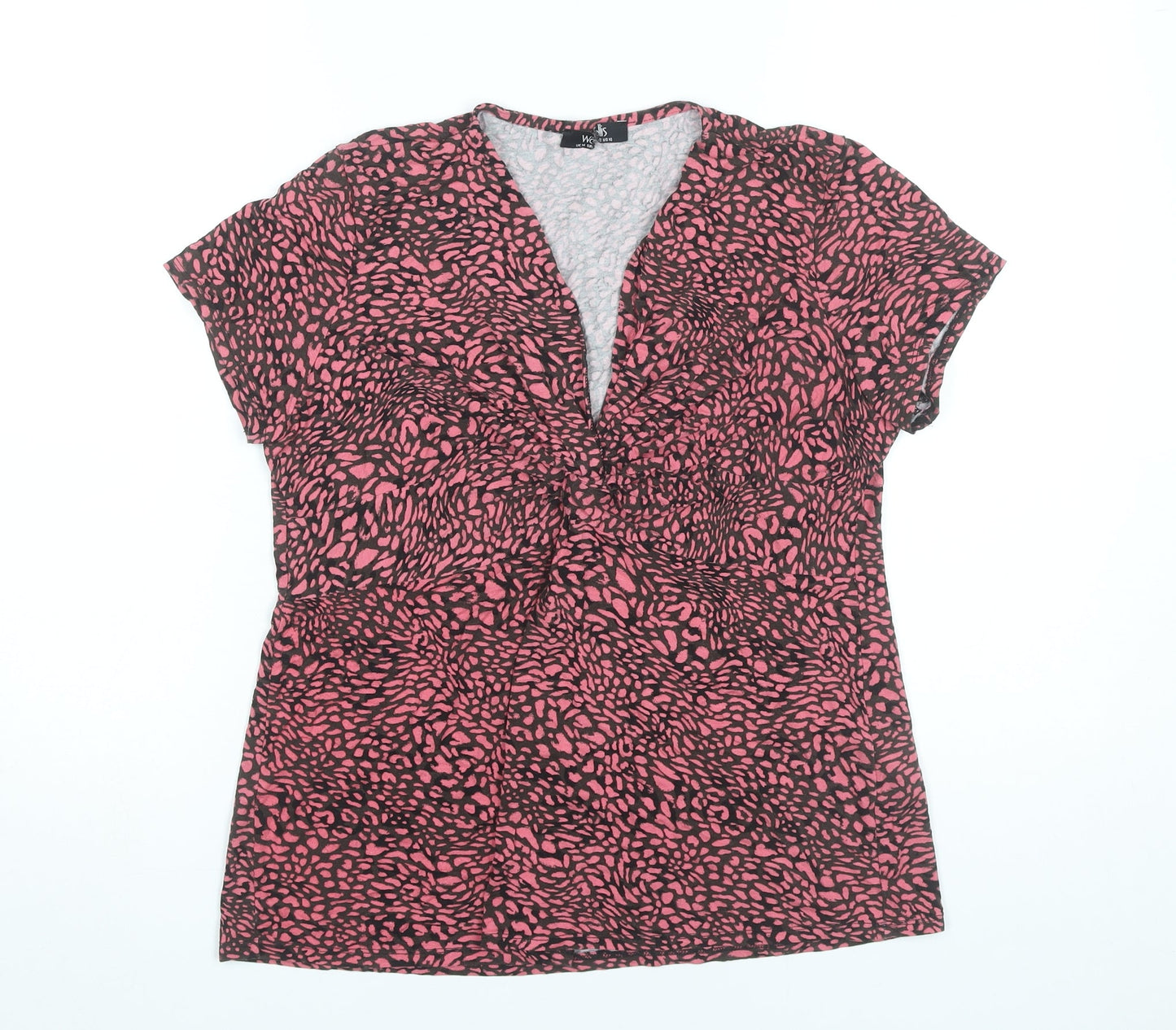 Womens UK Size 14 Wallis Pink Basic Blouse