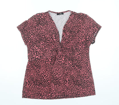 Womens UK Size 14 Wallis Pink Basic Blouse