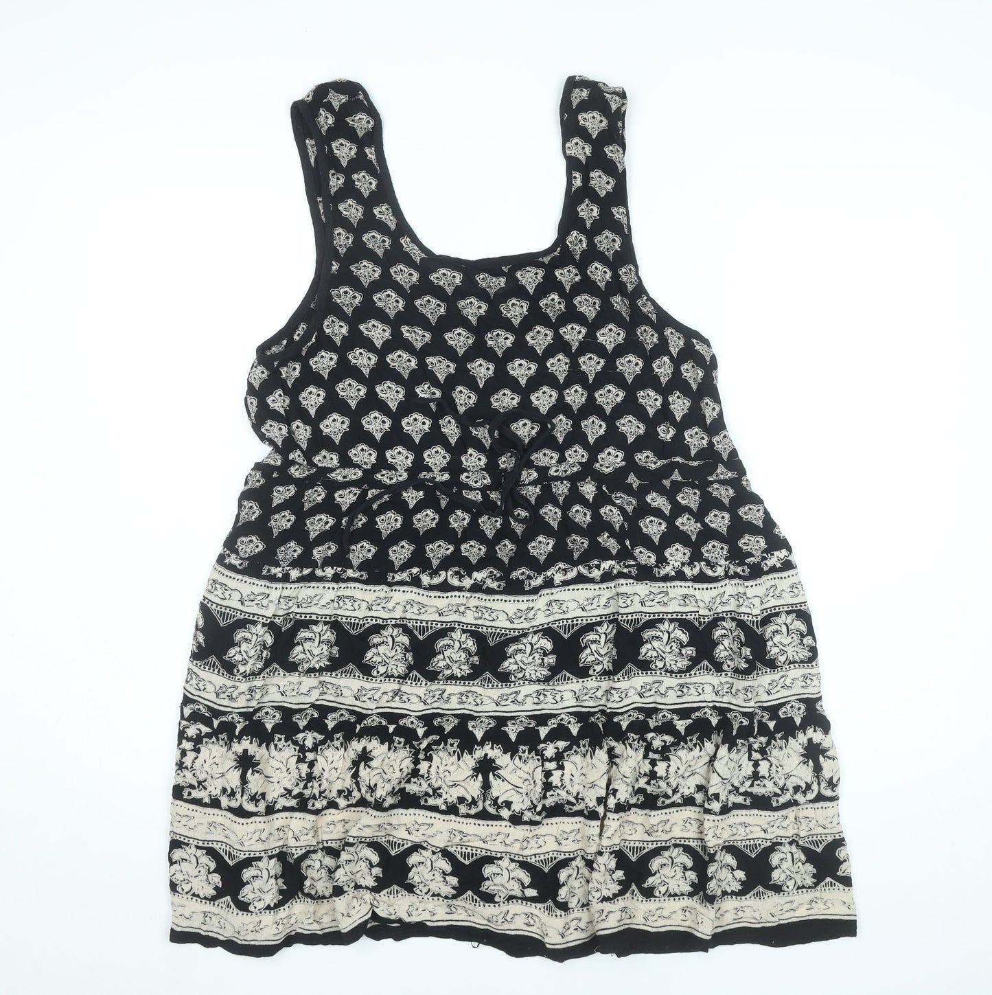 Staring at Stars Womens Black XS Skater Dress Scoop Neck Sleeveless