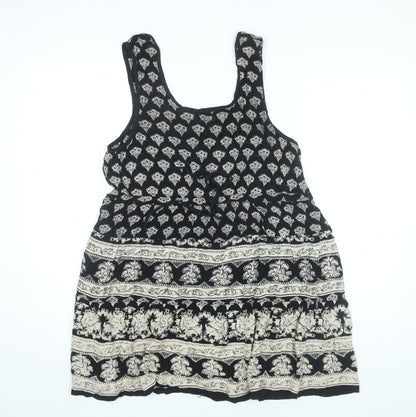 Staring at Stars Womens Black XS Skater Dress Scoop Neck Sleeveless