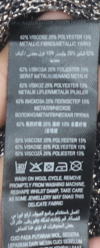 Jasper Conran Women's Grey Size 10 Scoop Neck Cardigan Jumper