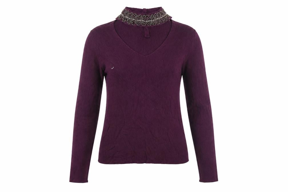 Womens UK Size 8 Oasis Purple Pullover Jumper