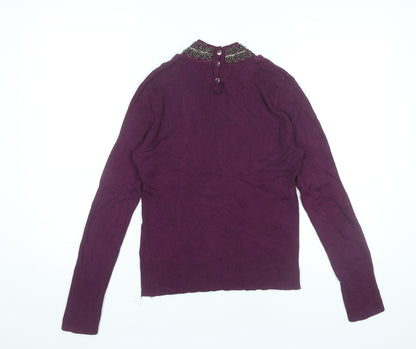 Womens UK Size 8 Oasis Purple Pullover Jumper