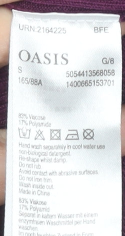 Womens UK Size 8 Oasis Purple Pullover Jumper