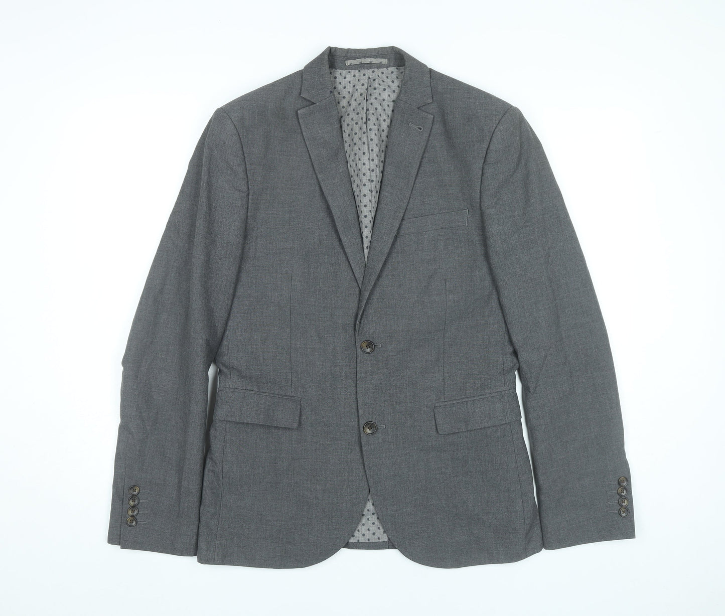 Next Men’s Grey Blazer Jacket 38 Chest Regular Fit Formal