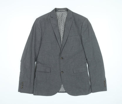 Next Men’s Grey Blazer Jacket 38 Chest Regular Fit Formal