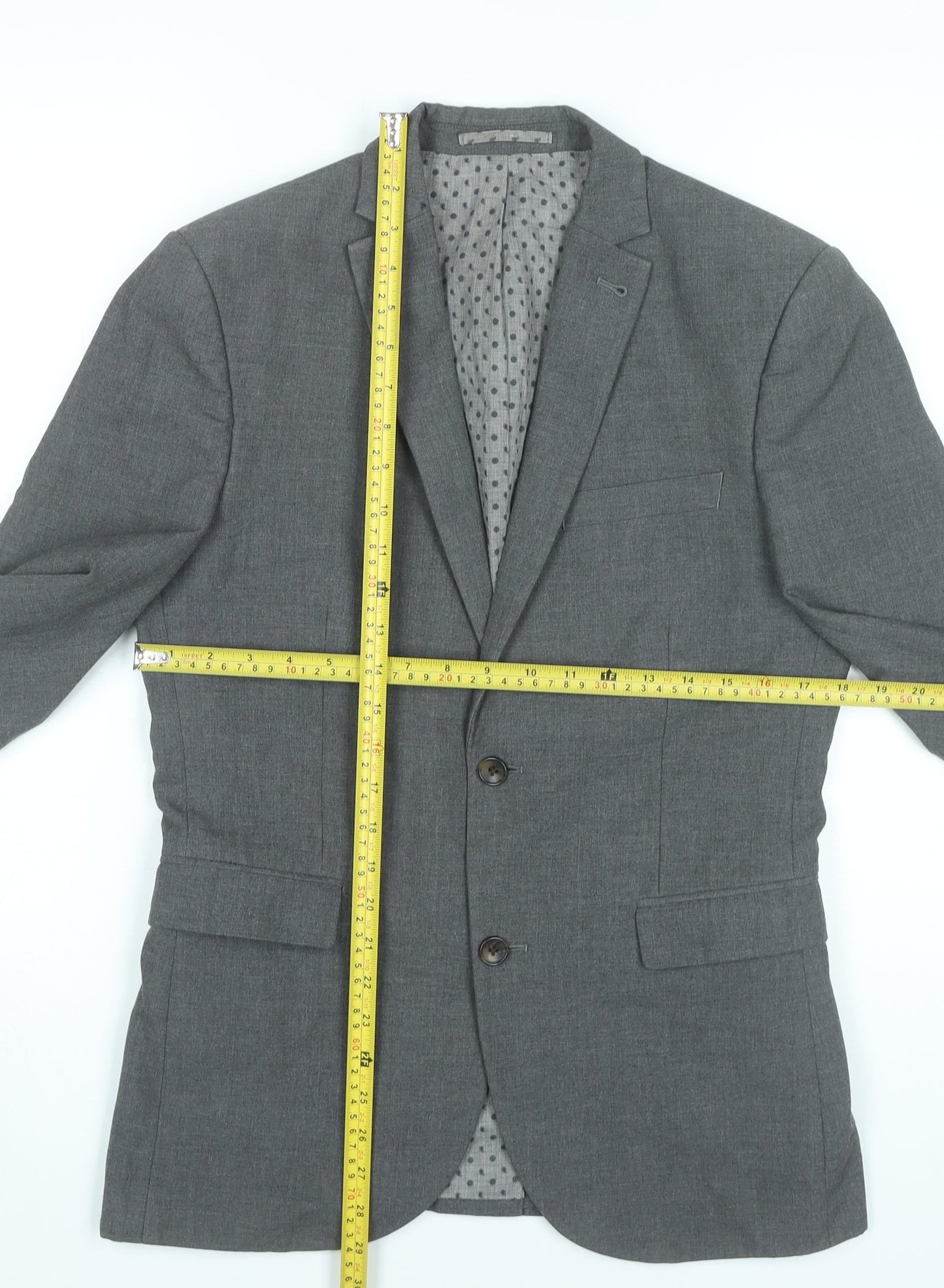 Next Men’s Grey Blazer Jacket 38 Chest Regular Fit Formal