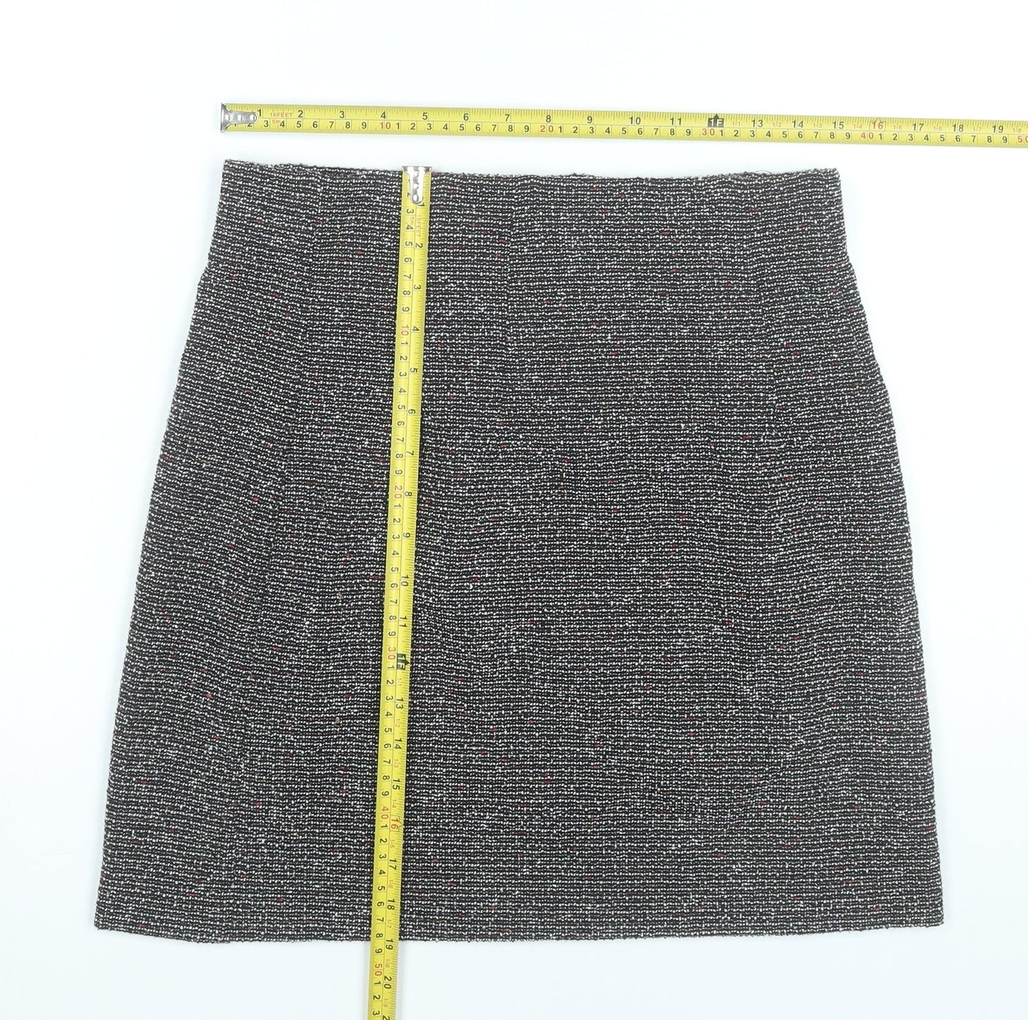 Marks and Spencer Women’s Black Size 12 Pencil Tweed Skirt