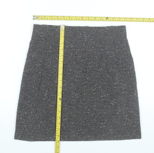 Marks and Spencer Women’s Black Size 12 Pencil Tweed Skirt