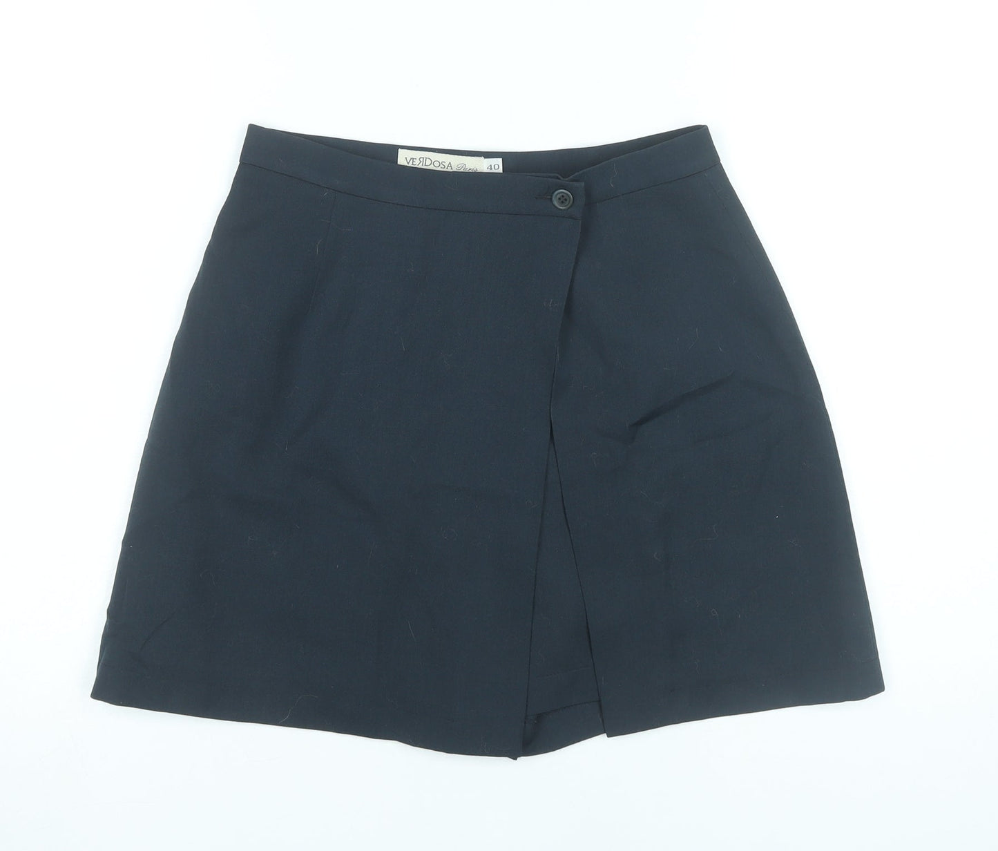 Verdosa Paris Womens Black Size 12 Straight Skirt Wool Blend Workwear