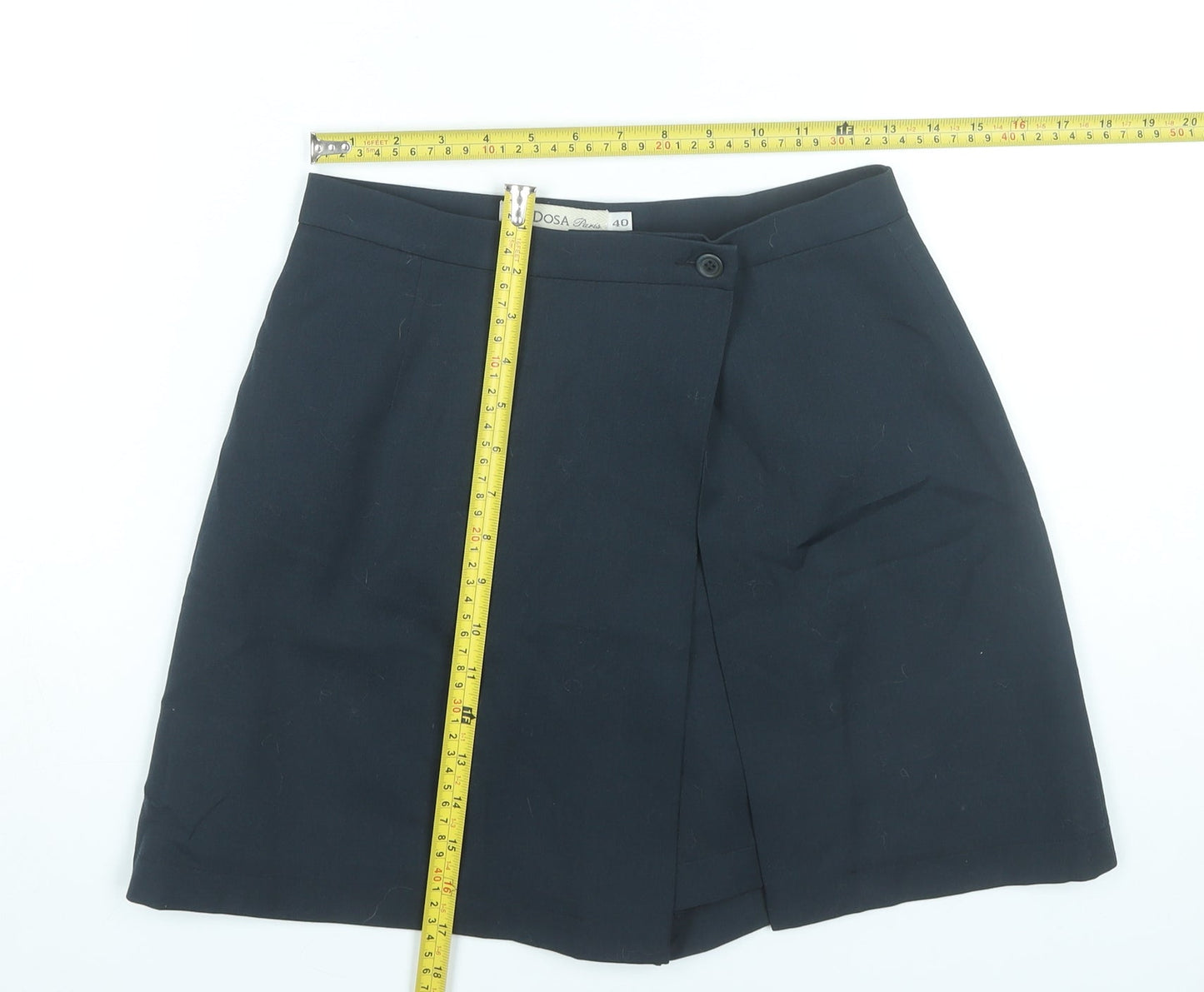 Verdosa Paris Womens Black Size 12 Straight Skirt Wool Blend Workwear