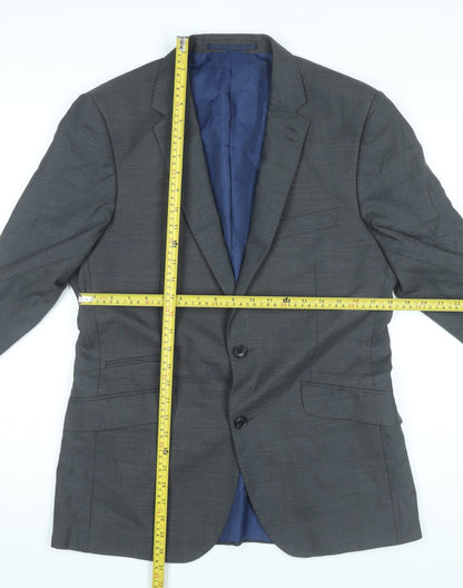 Marks and Spencer Men’s Grey Blazer Jacket 44 Chest 2XL Regular Fit