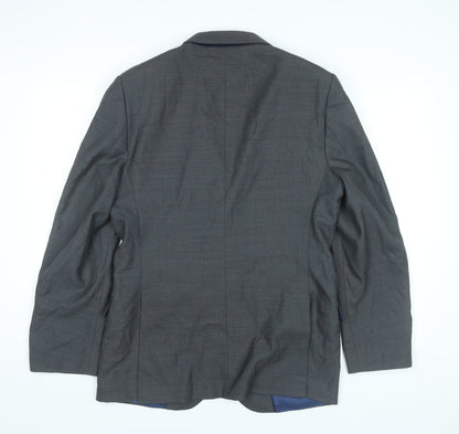 Marks and Spencer Men’s Grey Blazer Jacket 44 Chest 2XL Regular Fit