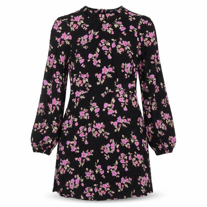 Marks and Spencer Womens Black Floral Shift Dress Size 10