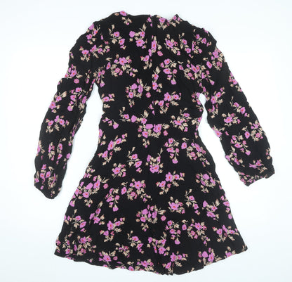 Marks and Spencer Womens Black Floral Shift Dress Size 10