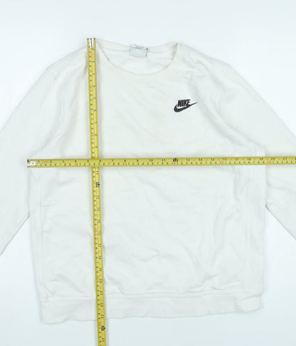 Nike Boys White XL Pullover Sweatshirt Crew Neck Long Sleeve Logo