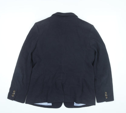 Marks and Spencer Women Black Size 12 Blazer Jacket Single Breasted