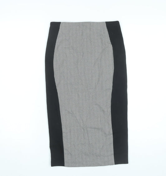 ASOS Women’s Black & White Midi Pencil Skirt UK 8 Business Stretch
