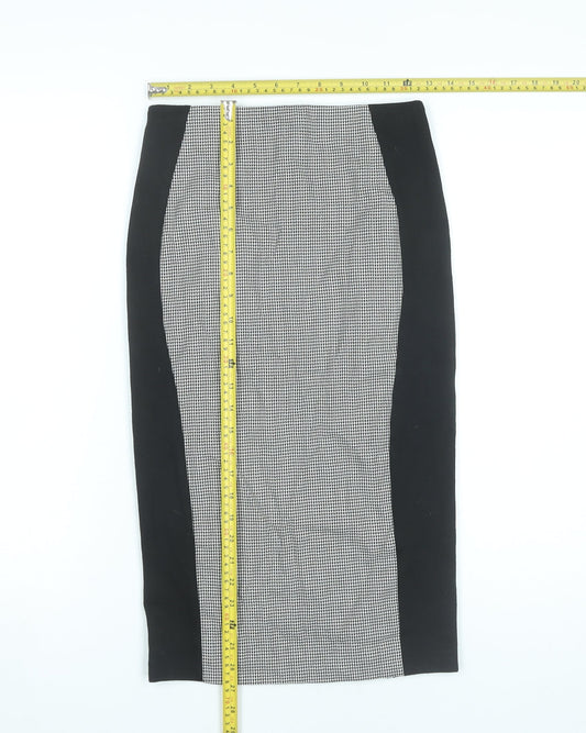 ASOS Women’s Black & White Midi Pencil Skirt UK 8 Business Stretch