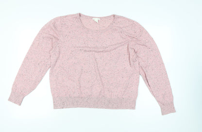 H&M Women’s Pink Scoop Neck Pullover Jumper Size 16