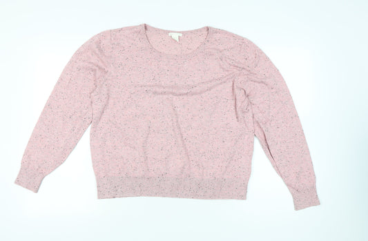 H&M Women’s Pink Scoop Neck Pullover Jumper Size 16