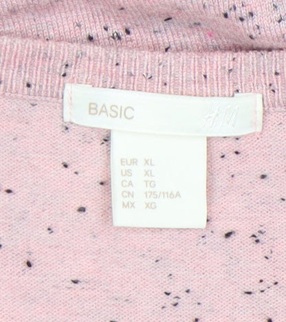 H&M Women’s Pink Scoop Neck Pullover Jumper Size 16