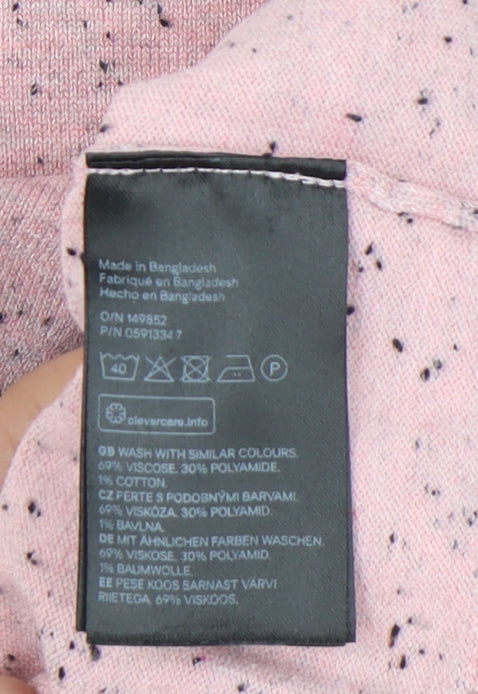 H&M Women’s Pink Scoop Neck Pullover Jumper Size 16