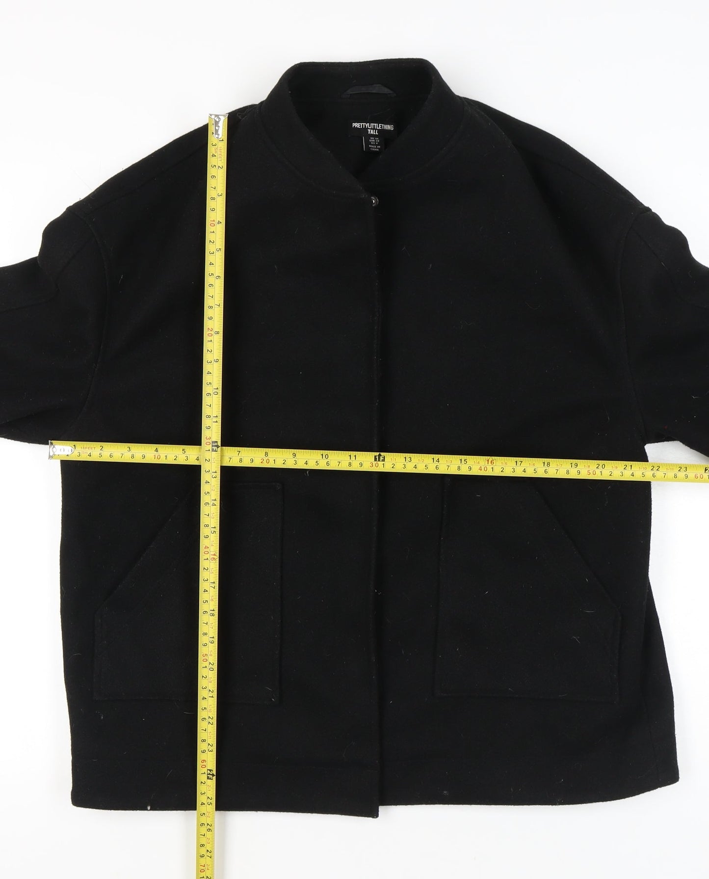 Womens UK Size 10 PRETTYLITTLETHING Black Basic Jacket