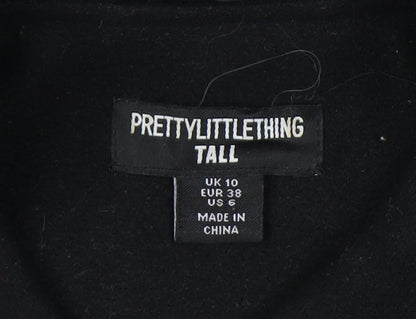 Womens UK Size 10 PRETTYLITTLETHING Black Basic Jacket