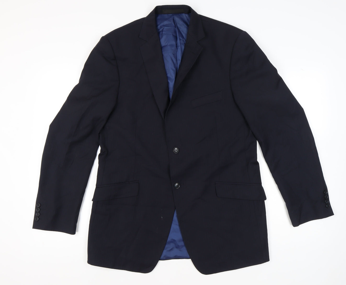 Marks and Spencer Men’s Blue Wool Blend 42 Long Blazer Jacket