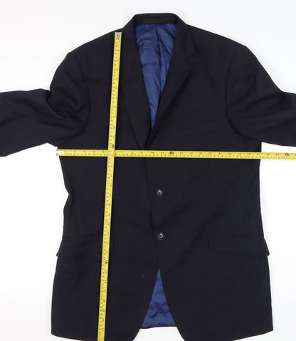 Marks and Spencer Men’s Blue Wool Blend 42 Long Blazer Jacket