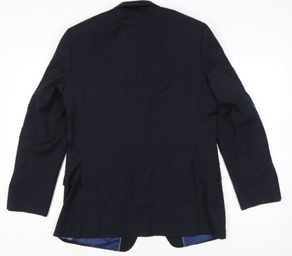 Marks and Spencer Men’s Blue Wool Blend 42 Long Blazer Jacket