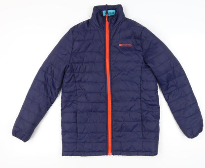 Mountain Warehouse Boys Blue 13 Years Puffer Jacket Lightweight Quilted Zip Coat