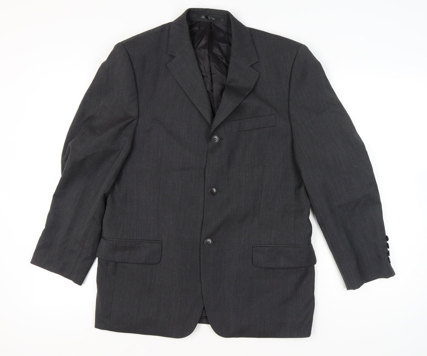 Marlane Mens Grey Wool Suit Jacket 38 Short Classic Fit