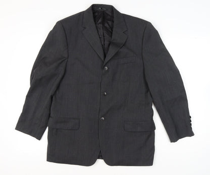 Marlane Mens Grey Wool Suit Jacket 38 Short Classic Fit